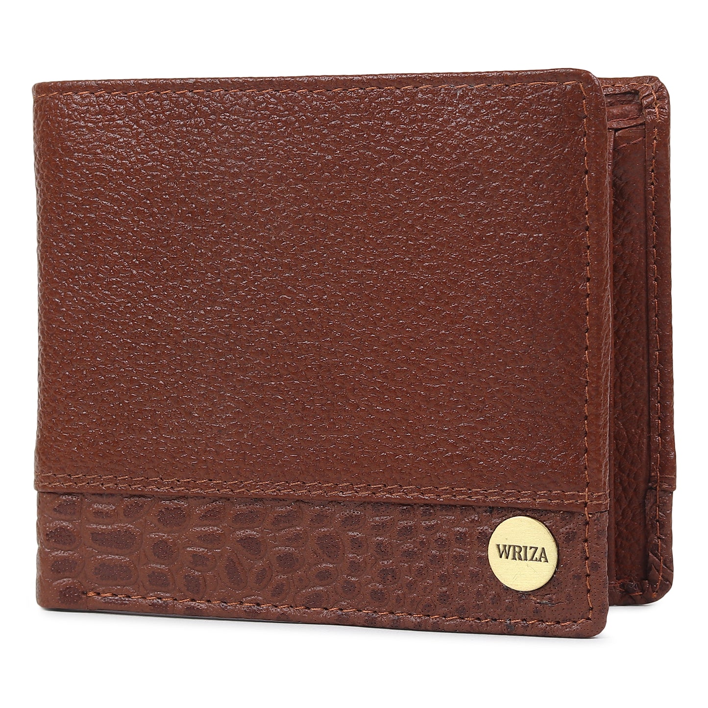WRIZA Men's Genuine Leather Wallet, Pen & Keychain Gift Set | Premium Croc Texture Combo Box for Birthday, Anniversary & Corporate Gifting