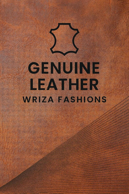 WRIZA Handcrafted Genuine Leather Single Watch Case Roll - Travel Organizer with Soft Suede Lining & Secure Snap Closure - Premium Tan Watch Box for Men & Women