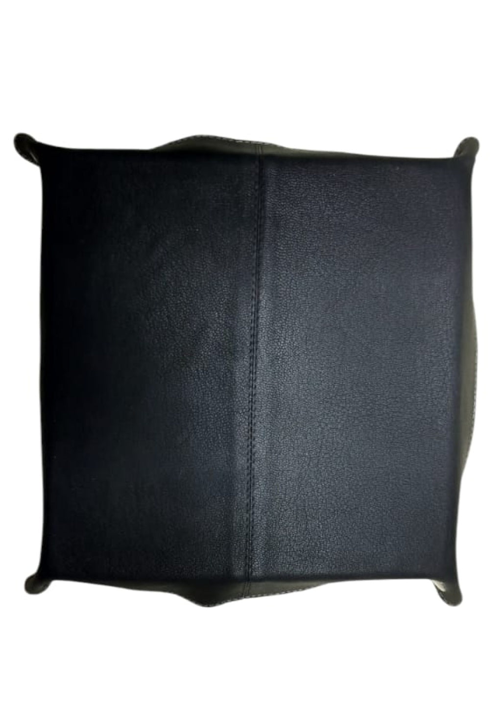 WRIZA Handcrafted Genuine Leather Valet Tray | Foldable Desk Organizer Catchall for Keys, Wallet, Phone & Office Stationery