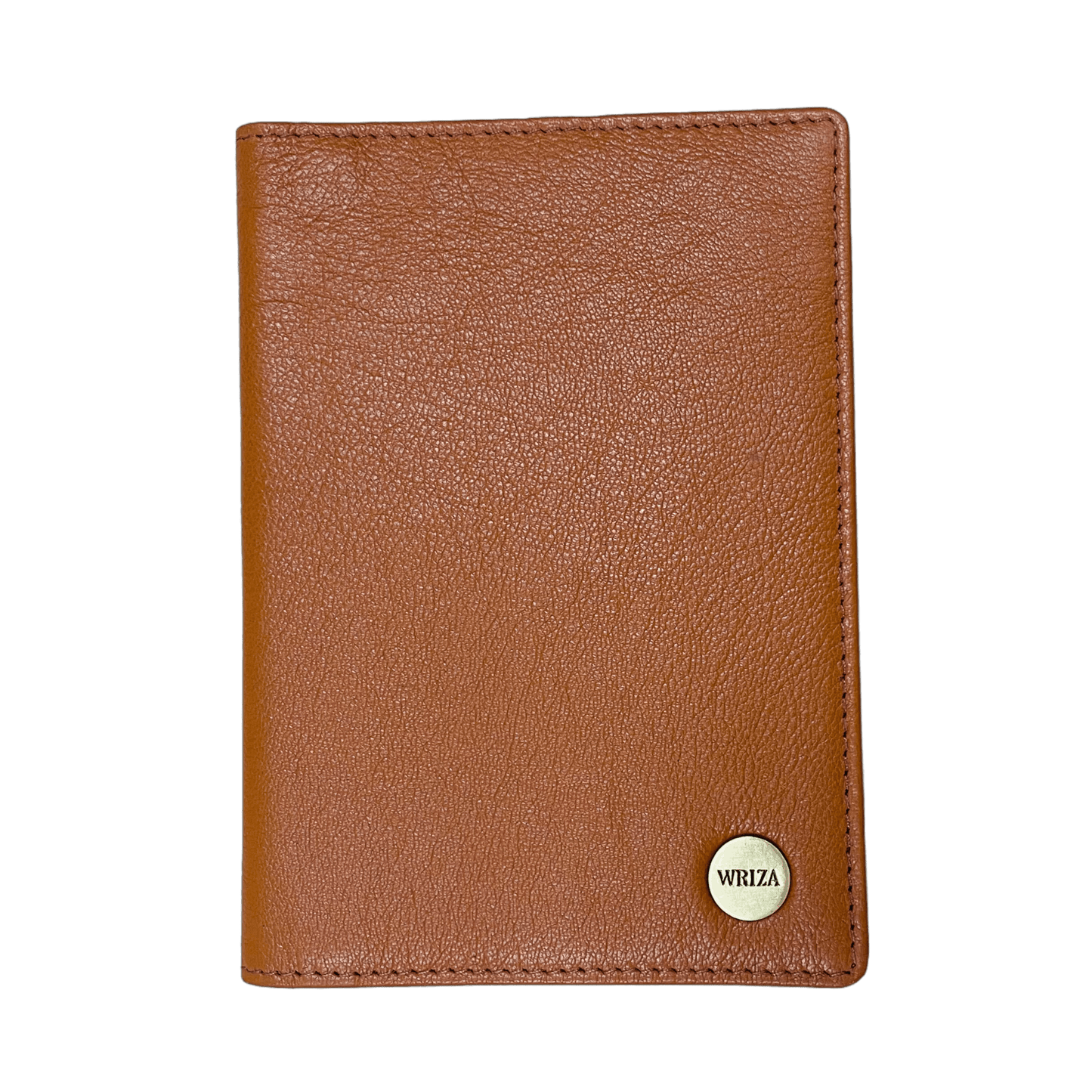 WRIZA Genuine Leather Passport Holder for Men & Women | Travel Wallet with 3 Card Slots & Cash Compartment | RFID Protected Passport Cover