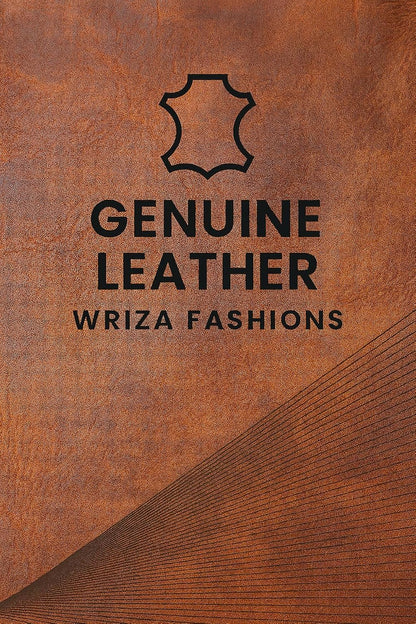 WRIZA Men's Genuine Leather Bifold Wallet | 11 Card Slots & Coin Pocket | Sleek Black Slim Wallet for Men with ID Window and Contrast Detail