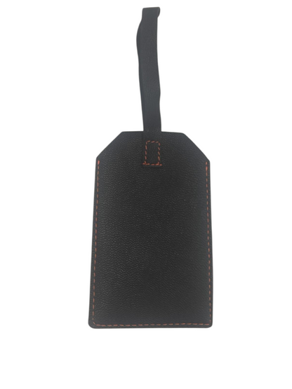 WRIZA Premium Handcrafted Genuine Leather Luggage Tag | Travel Bag Name ID Label with Privacy Cover | Elegant Security Tag for Suitcases and Handbags